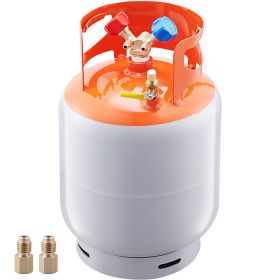 Refrigerant Recovery Tank, 30 LBS Capacity, 400 psi Portable Cylinder Tank with Y-Valve for Liquid/Vapor